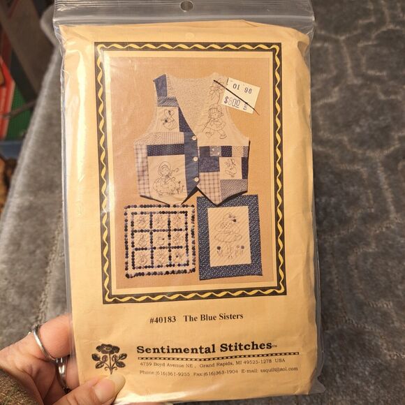 VINTAGE SENTIMENTAL STITCHES THE BLUE SISTERS 40183 SEWING QUILTING EMBROIDERY - Picture 1 of 6